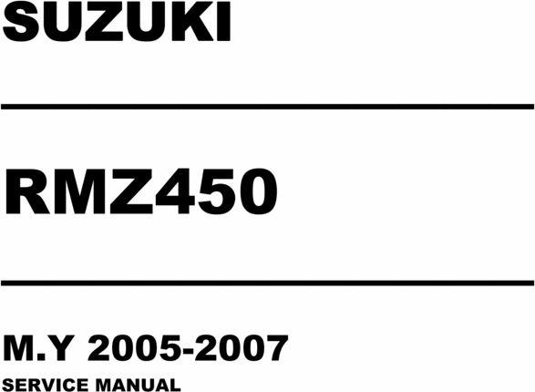Product picture Suzuki RMZ450 Service Repair Manual 2005-2007