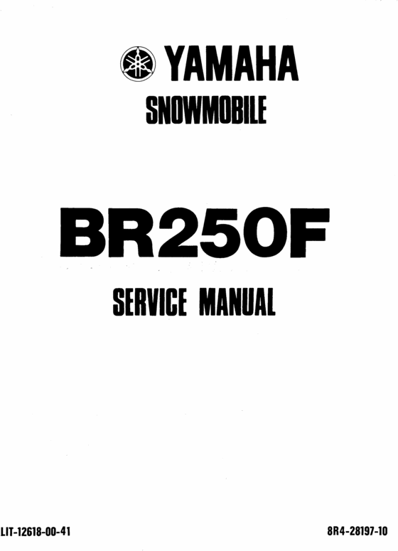 Product picture Yamaha BR250 1981 Snowmobile Service Repair Manual