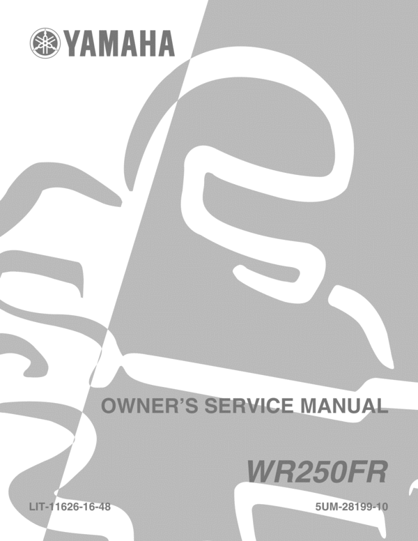 Product picture Yamaha WR250 FR 2003 Service Repair Manual