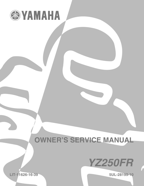 Product picture Yamaha YZ250 FR 2003 Service Repair Manual