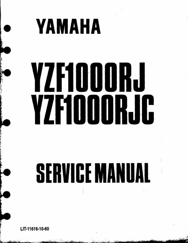 Product picture Yamaha YZF1000 RJ(RJC) 1996 Service Repair Manual